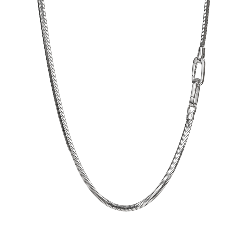 3mm Mirror Soft Snake Bone Italian Chain Necklace in S925 Sterling Silver for Men Women XXN0002
