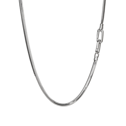 3mm Mirror Soft Snake Bone Italian Chain Necklace in S925 Sterling Silver for Men Women XXN0002
