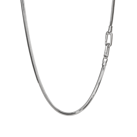 3mm Mirror Soft Snake Bone Italian Chain Necklace in S925 Sterling Silver for Men Women XXN0002