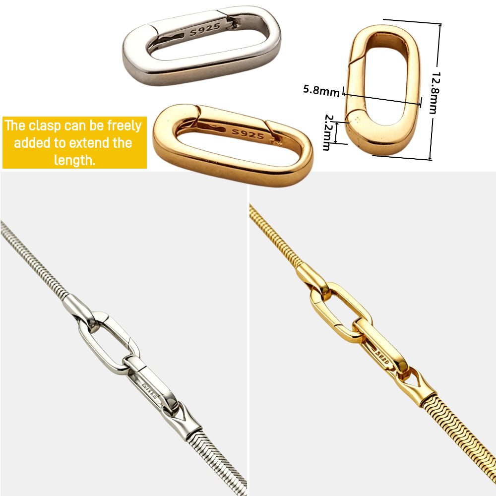 3mm Mirror Soft Snake Bone Italian Chain Necklace in S925 Sterling Silver for Men Women XXN0002