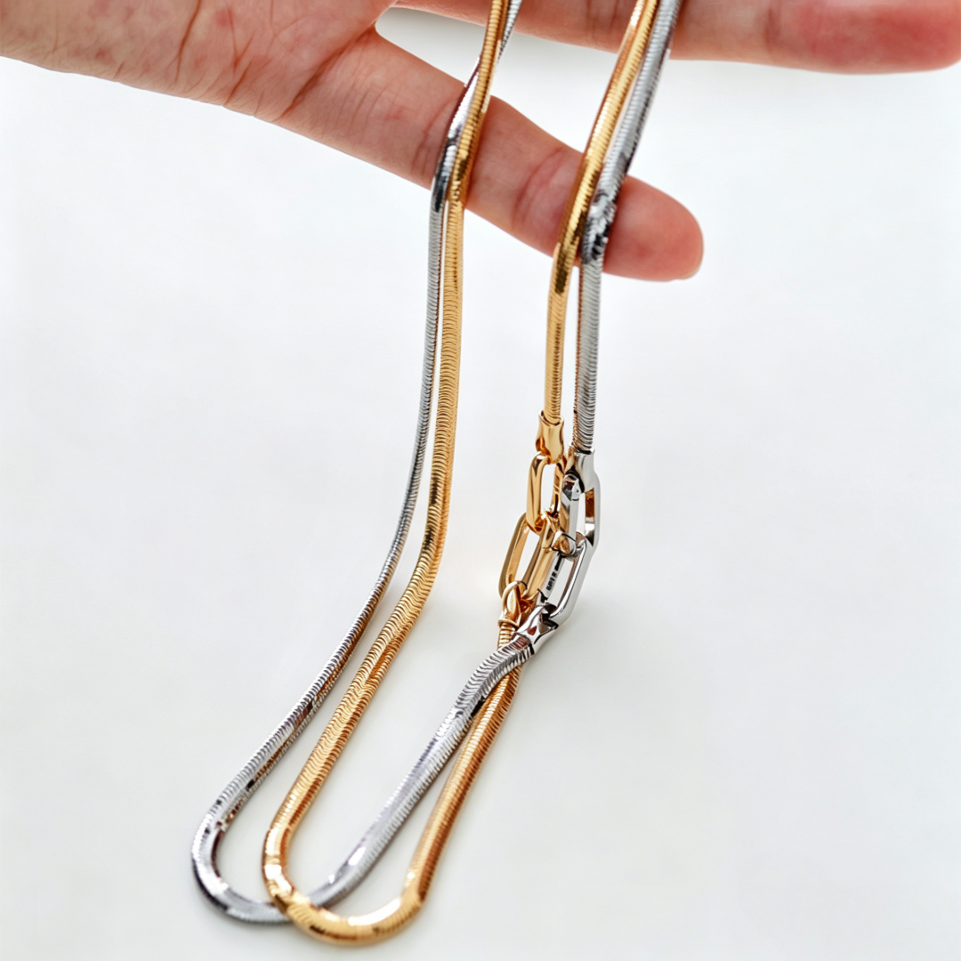 3mm Mirror Soft Snake Bone Italian Chain Necklace in S925 Sterling Silver for Men Women XXN0002