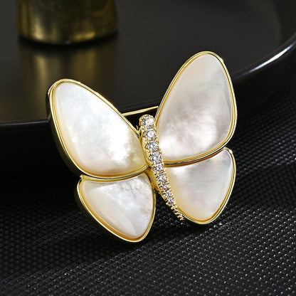 Mother of Pearl Butterfly Brooch XXB005