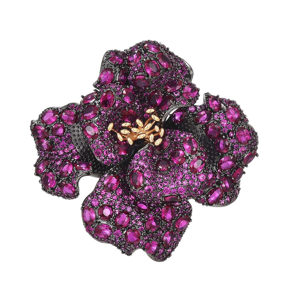 Vintage Iris Flower Brooch Pin XXB013