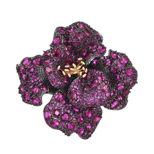 Vintage Iris Flower Brooch Pin XXB013