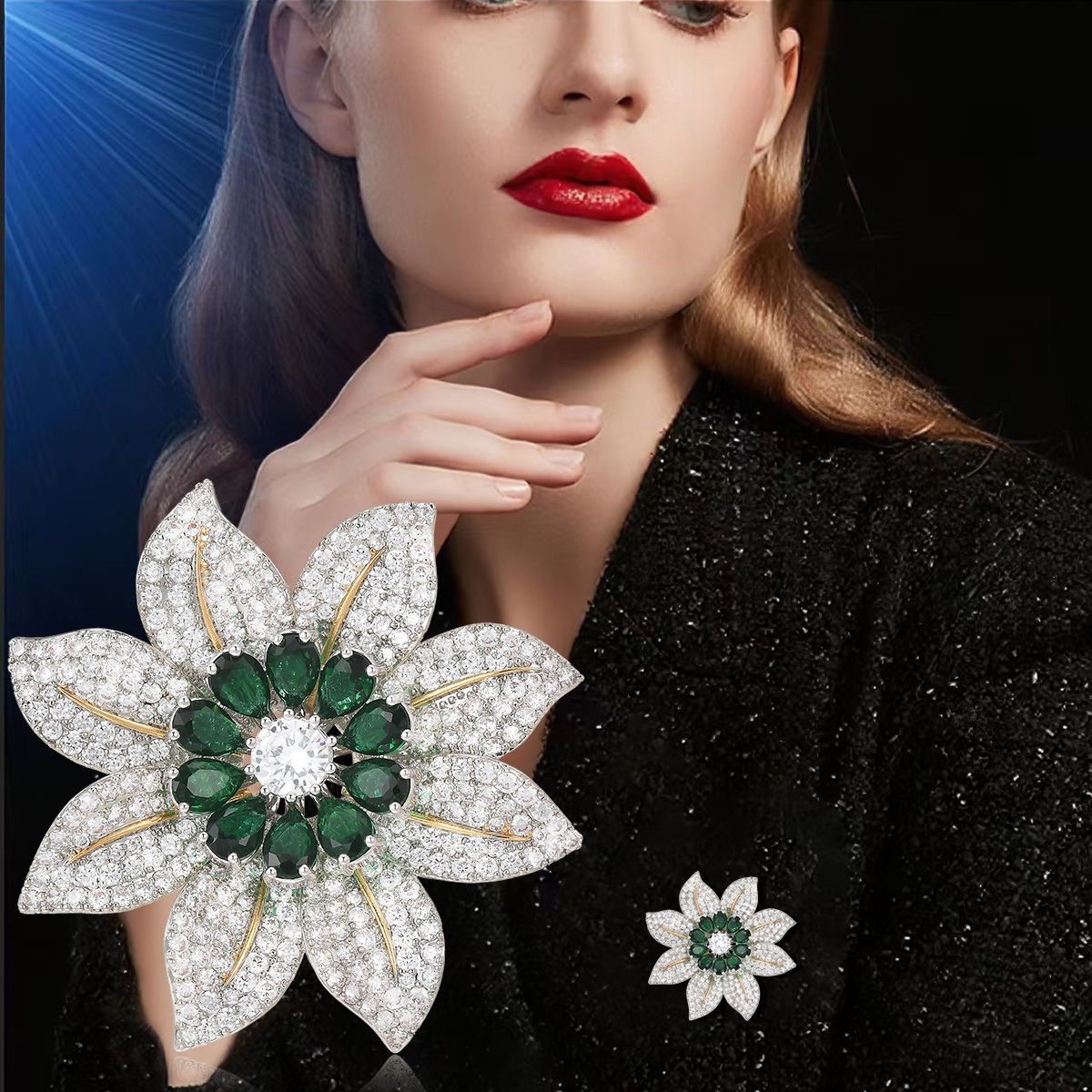 Vintage Flower Brooch Pin for Women XXB015