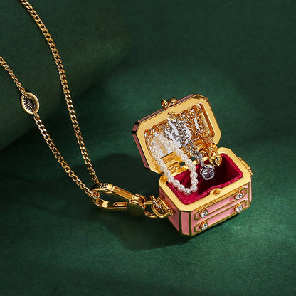 Openable Jewelry Box Pendant Necklace XXN003