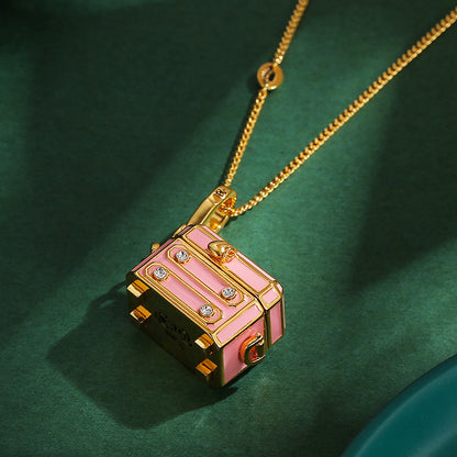 Openable Jewelry Box Pendant Necklace XXN003