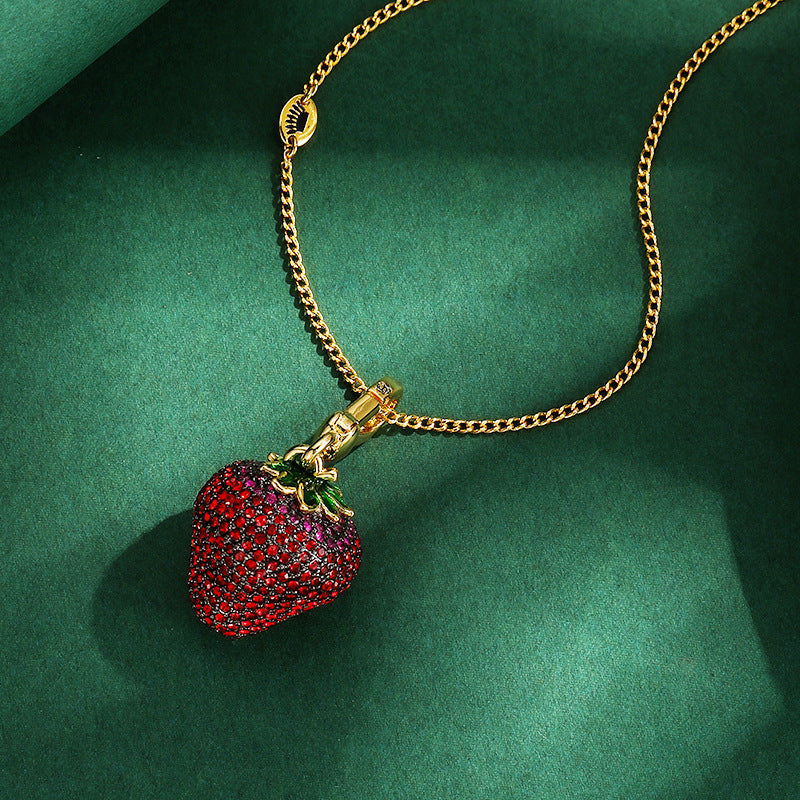 Strawberry Pendant Necklace XXN004