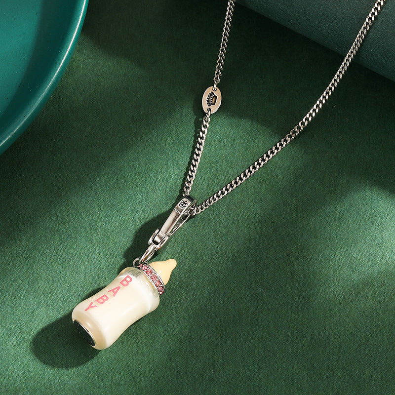 Milk Bottle Pendant Necklace XXN006