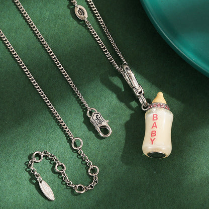 Milk Bottle Pendant Necklace XXN006