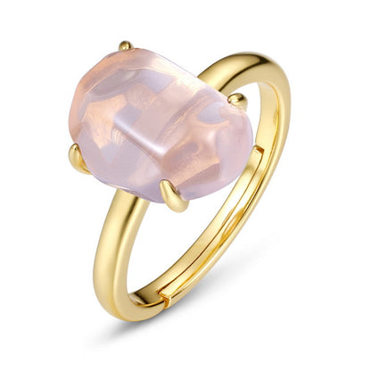 S925 Sterling Silver Natural Crystal Ring for Women XXR0002