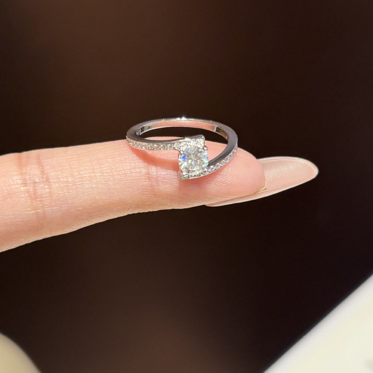 0.5ct D Moissanite Diamond Engagement Ring XXR001