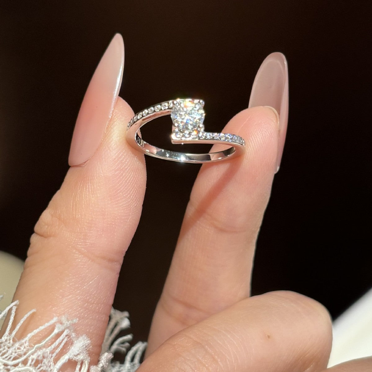 0.5ct D Moissanite Diamond Engagement Ring XXR001