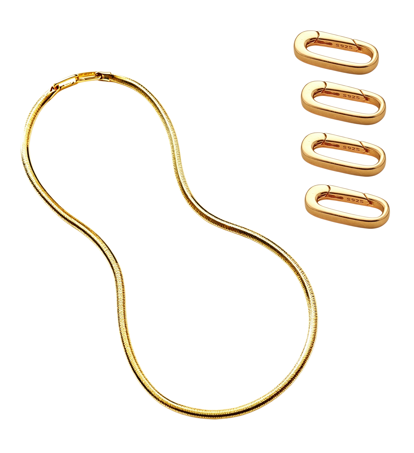 3mm Mirror Soft Snake Bone Italian Chain Necklace in S925 Sterling Silver for Men Women XXN0002