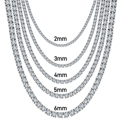 diamond tennis necklace moissanite S925 silver tennis necklace mens unisex
