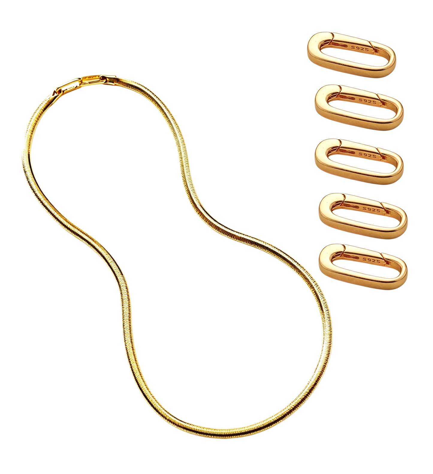 3mm Mirror Soft Snake Bone Italian Chain Necklace in S925 Sterling Silver for Men Women XXN0002