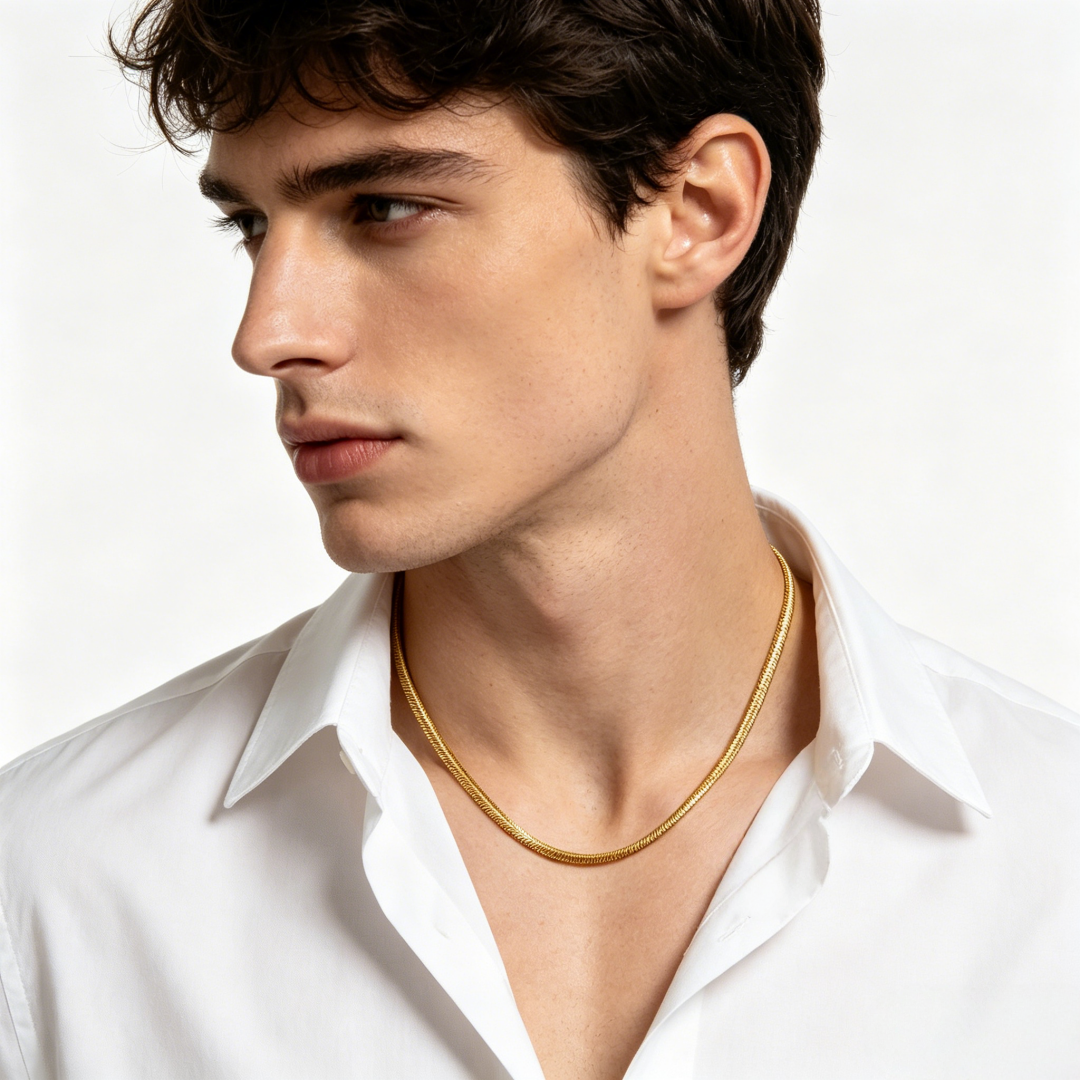 3mm Mirror Soft Snake Bone Italian Chain Necklace in S925 Sterling Silver for Men Women XXN0002