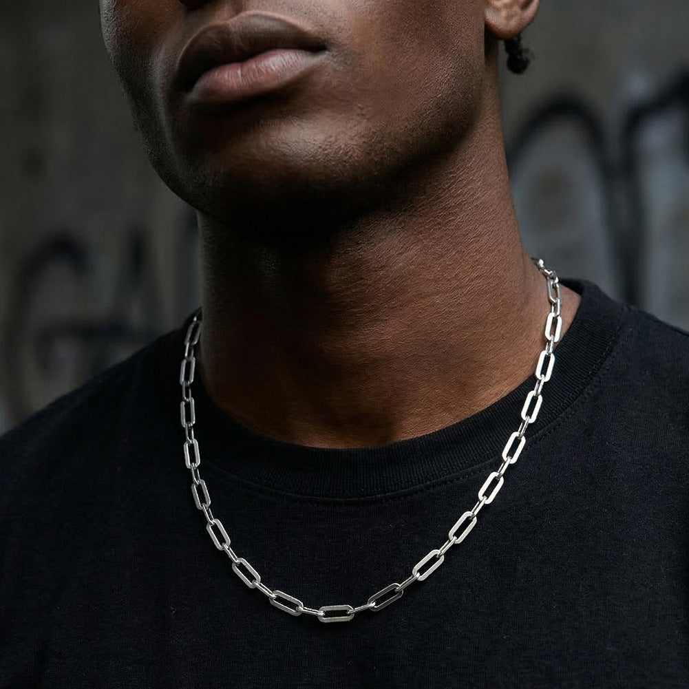 mens diamond necklace effect paperclip necklace gold 18k mens gold cross necklace inspiration