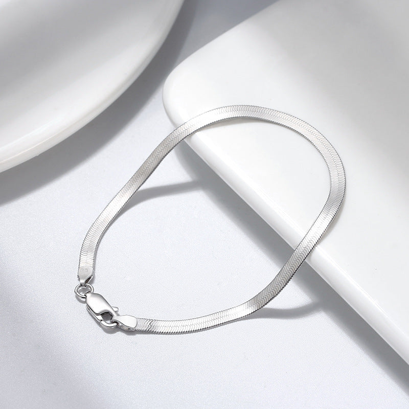 snake chain bracelet silver platinum finish best men's bracelet