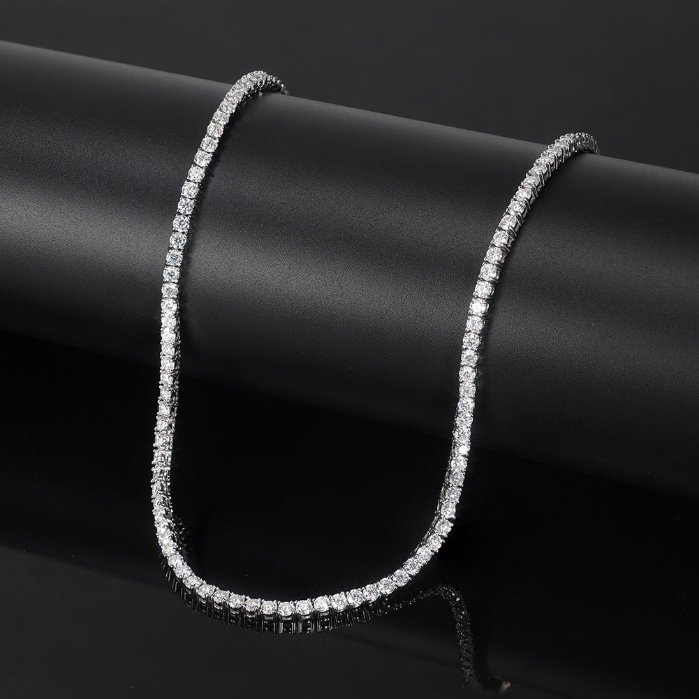 tennis necklace moissanite 3mm tennis necklace diamond alternative