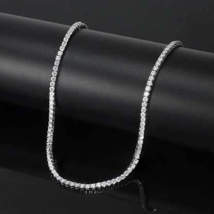 tennis necklace moissanite 3mm tennis necklace diamond alternative